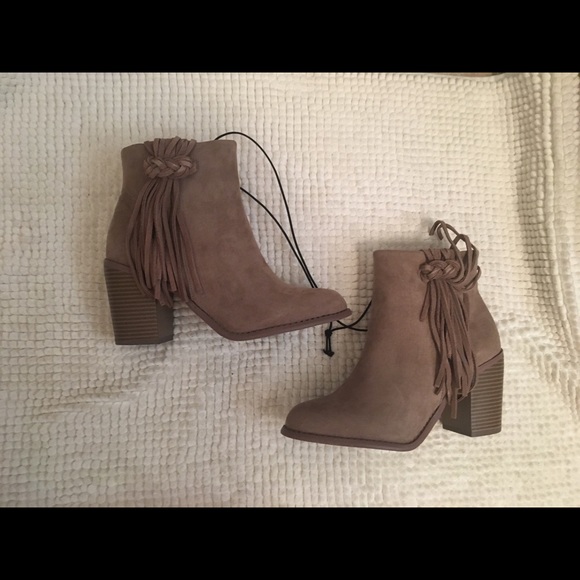 Forever21 Faux Fringed Suede Booties - Picture 2 of 5